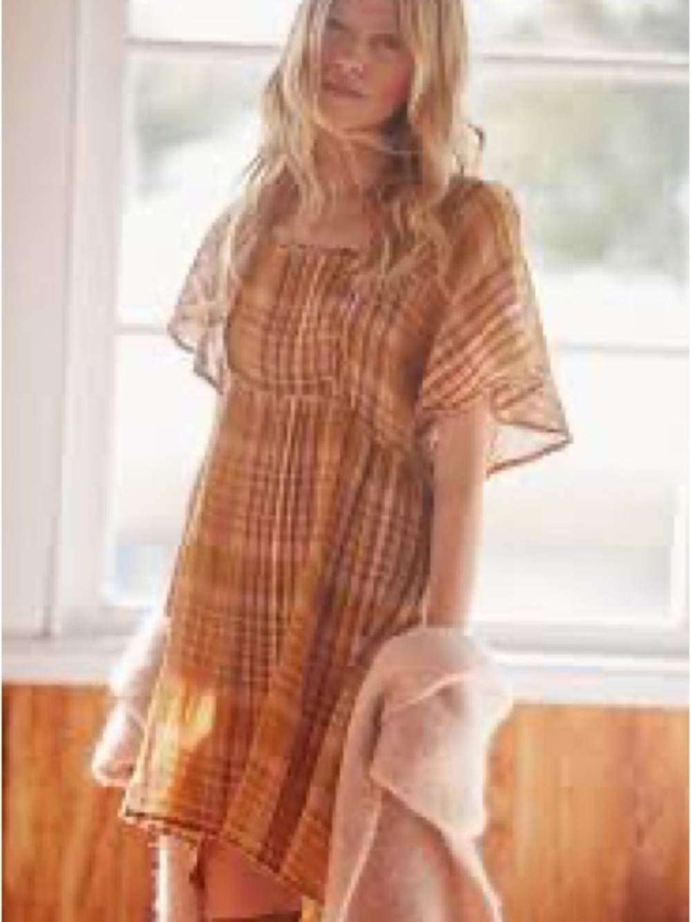 Anthropologie Amber Plaid Mini Dress
